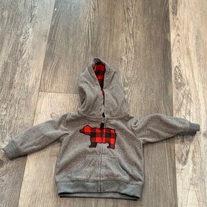 Carters Gray Kids Hoodie with Bear Design